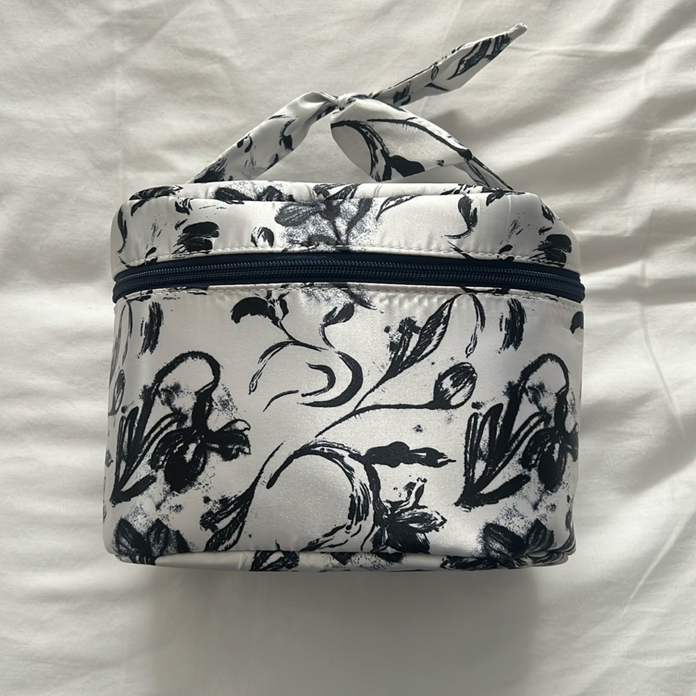 Black White and Navy Make up bag